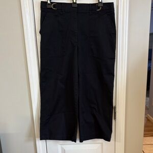 White House Black Market Classic Black Wide Leg Trousers